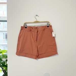 NEW Gap Orange Boyfriend Roll Up Khaki Shorts Size 8